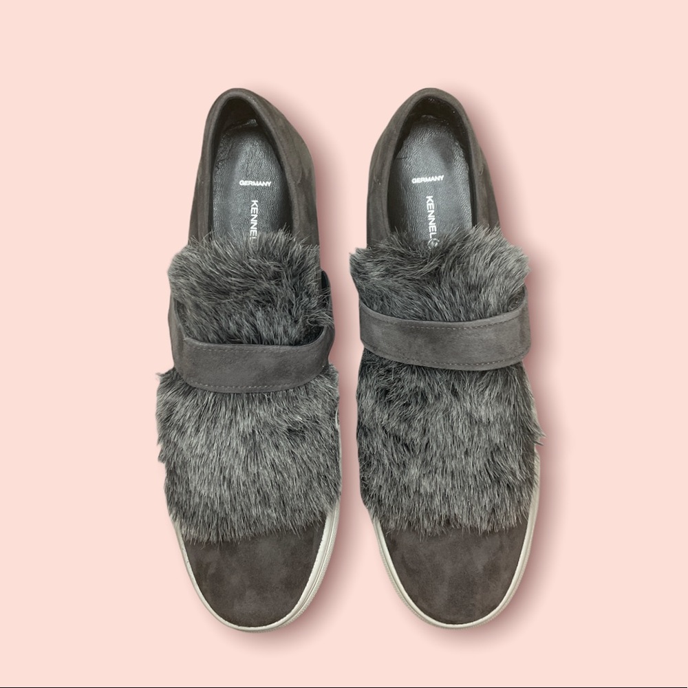 Kennel & Schmenger Basket Faux Fur & Suede Sneakers